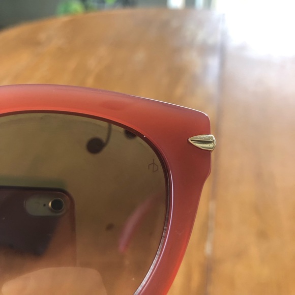 Rag & Bone Isa 50mm Round Sunglasses in Red Brown - Picture 6 of 12